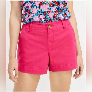 LOFT The Washed Twill Short 4" Women's Size 4 Pink Chino Shorts EUC
